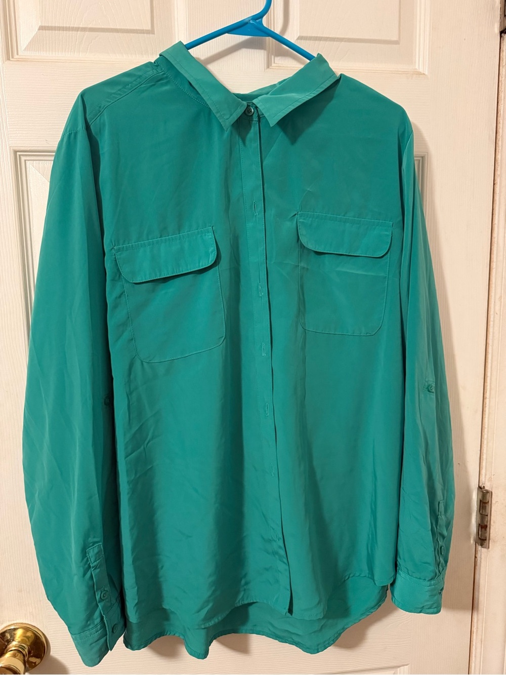 Old Navy Teal Button-Front Women's Shirt